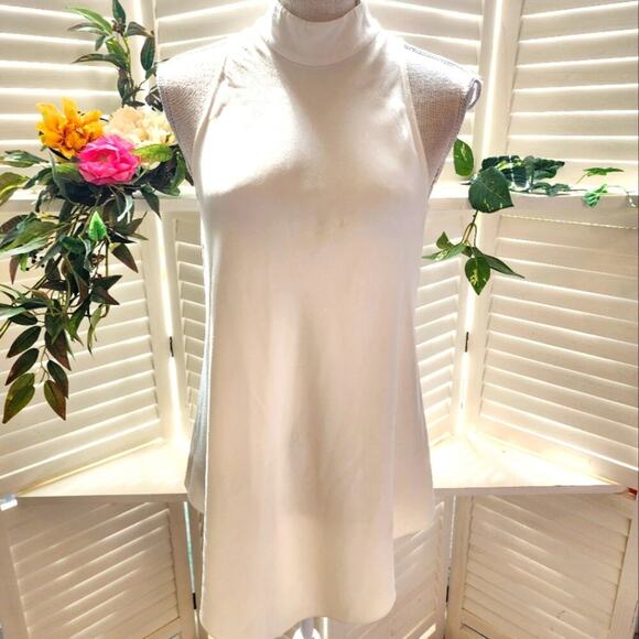 PROENZA SCHOULER CREAM SLEEVELESS BLOUSE WITH RIBBON TIE BACK SIZE 4 - Picture 1 of 8